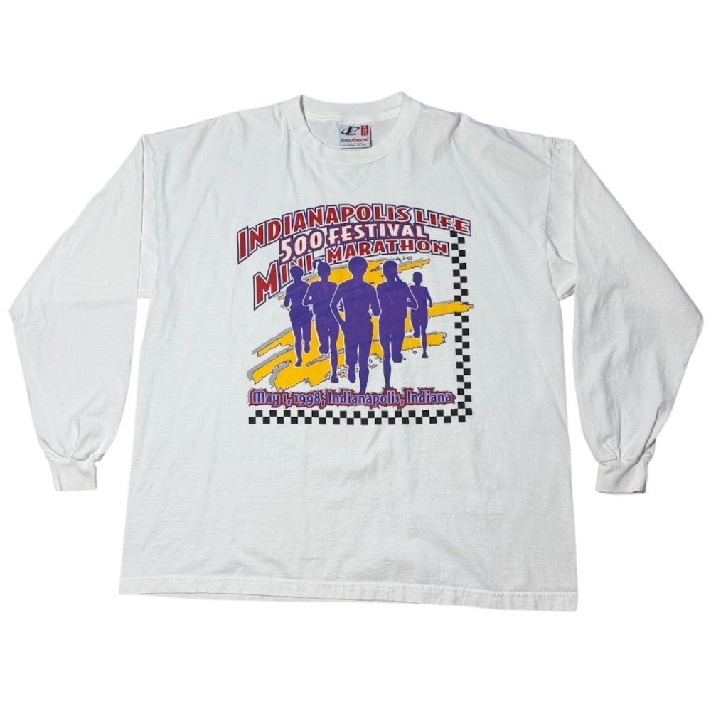 Vintage 90s Indianapolis 500 Festival Running Marathon Sports Long Sleeve Shirt